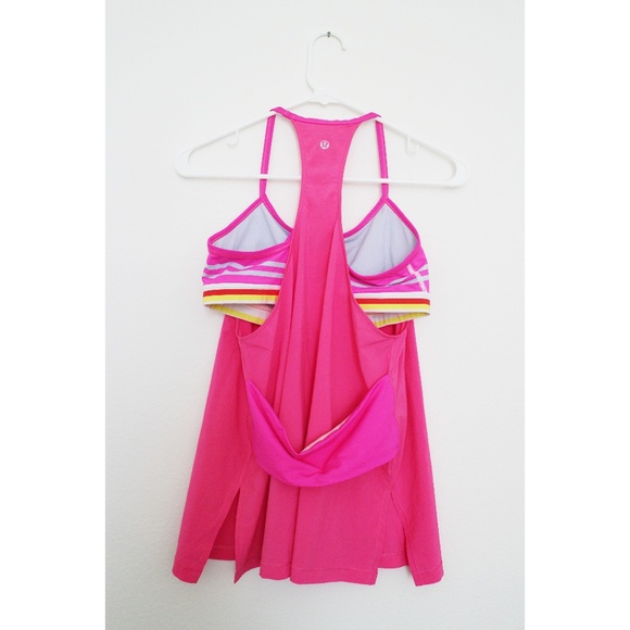 Lululemon Amped Top Raspberry Glo Light Groovy 6 - Picture 3 of 3
